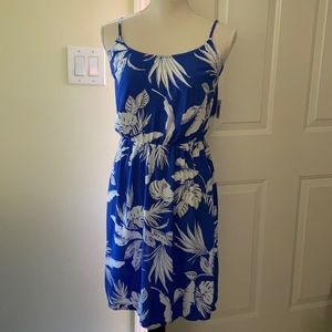 Hawaiian Design Blue and White Dress (NWT)